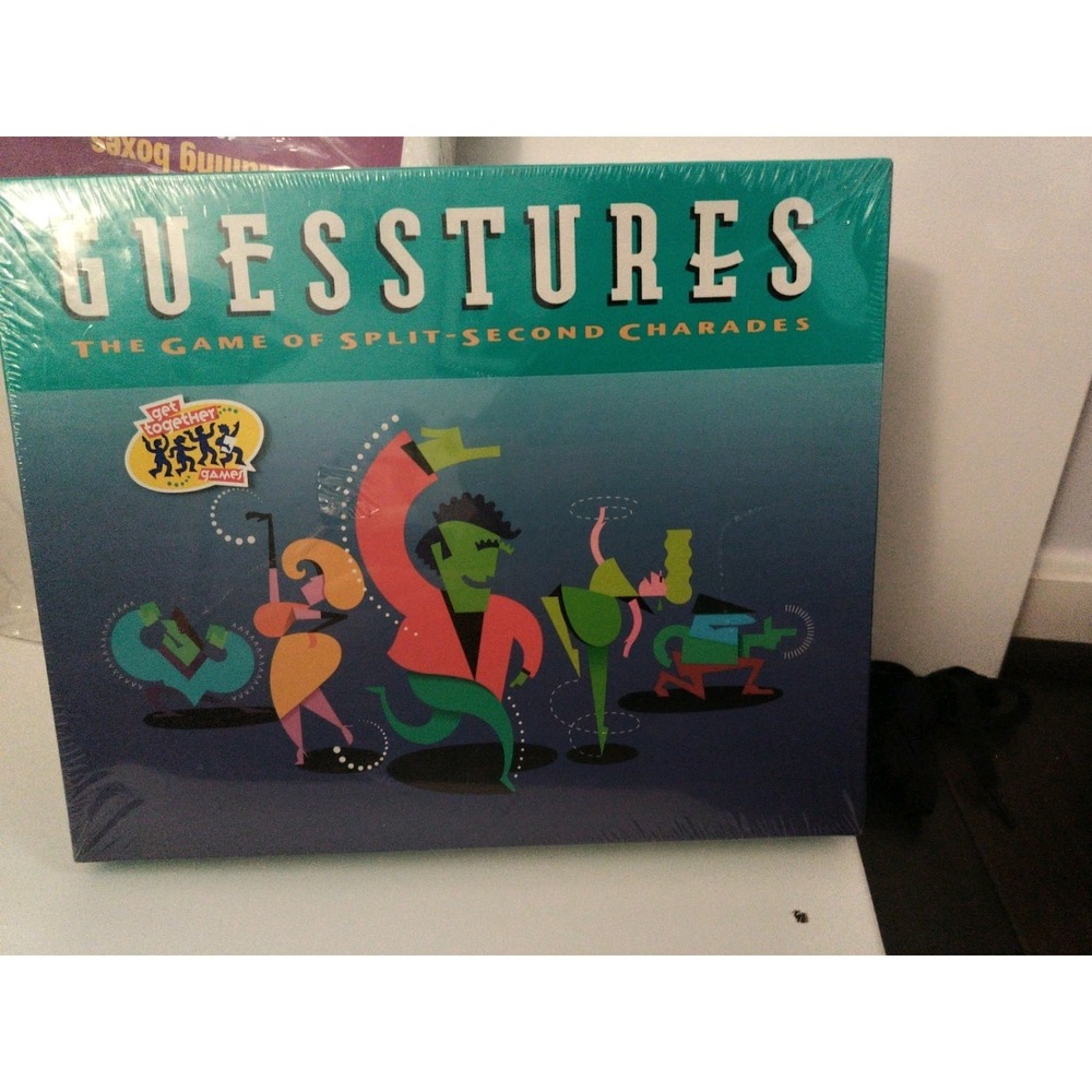 VINTAGE 1990 GUESSTURES "THE GAME OF SPILT-SECOND CHARADES" / FULL GAME SEALED